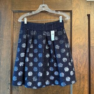 Eva Franco navy tweed skirt w sequins sz 4